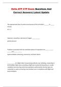 Delta ATP CTP Exam Questions And Correct Answers&vert; Latest Update