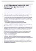GACE Educational Leadership &lpar;311&rpar; Practice Test Questions and ANSWERS