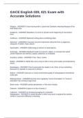 GACE English 020&comma; 021 Exam with Accurate Solutions