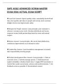 SAFE AGILE ADVANCED SCRUM MASTER EXAM 2026 ACTUAL EXAM SCRIPT
