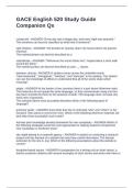 GACE English 520 Study Guide Companion Qs