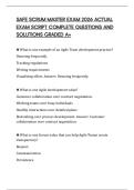SAFE SCRUM MASTER EXAM 2026 ACTUAL EXAM SCRIPT COMPLETE QUESTIONS AND SOLUTIONS GRADED A&plus;