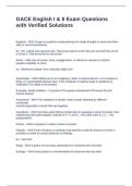 GACE English I & II Exam Questions with Verified Solutions