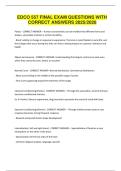 EDCO 557 FINAL EXAM QUESTIONS WITH CORRECT ANSWERS 2025&sol;2026