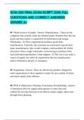 SCM 300 FINAL EXAM SCRIPT 2026 FULL QUESTIONS AND CORRECT ANSWERS GRADED A&plus;