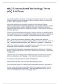 GACE Instructional Technology Terms w Q & A Exam