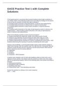 GACE Practice Test 1 with Complete Solutions