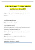 NAB Core Practice Exam 110 Questions and Answers Graded A+