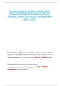 Commercial Septic System Installer Exam  Newest 2025&sol;2026 Questions and Correct  Answers Graded A&plus;&vert;Assured Success&vert;Brand  New Version 
