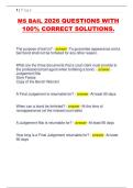MS BAIL 2026 QUESTIONS WITH  100&percnt; CORRECT SOLUTIONS&period;