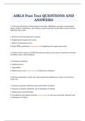 AMLS Post Test QUESTIONS AND ANSWERS