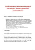 NURS6512 Advanced Health Assessment Midterm Exam 2026&sol;2027 - Already Graded A Verified Questions & Answers