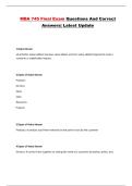 MBA 745 Final Exam Questions And Correct Answers&vert; Latest Update