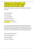 Osteoporosis&comma; Menopause&comma; and Testosterone Use Exam Actual Questions and Answers 2026&period;docx