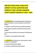 EMR RED CROSS FINAL EXAM WITH CORRECT ACTUAL QUESTIONS AND CORRECTLY WELL DEFINED ANSWERS LATEST ALREADY GRADED A&plus; 2025 &ndash; 2026