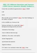 FRSC 201 Midterm Questions and Answers  &lpar;100&percnt; Correct Answers&rpar; Already Graded A&plus;