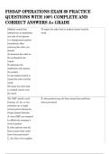 FISDAP OPERATIONS EXAM 69 PRACTICE QUESTIONS WITH 100&percnt; COMPLETE AND CORRECT ANSWERS A&plus; GRADE