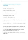 MRSE EXAM QUESTIONS WITH COMPLETE SOLUTIONS&period;