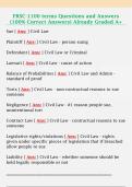 FRSC-1100 terms Questions and Answers  &lpar;100&percnt; Correct Answers&rpar; Already Graded A&plus;