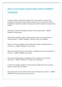 WGU C702 EXAM QUESTIONS WITH CORRECT ANSWERS&period;