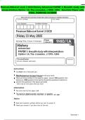 Pearson Edexcel Level 3 GCE History Advanced PAPER 1&colon; Breadth study with  interpretations Option 1A&colon; The crusades&comma; c1095&ndash;1204 Question Paper with  FINAL MARKING SCHEME 