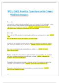 WGU D002 Practice Questions with Correct Verified Answers 