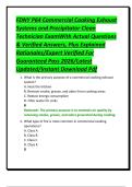FDNY P64 Commercial Cooking Exhaust Systems and Precipitator Clean Technician ExamWith Actual Questions & Verified Answers&comma; Plus Explained Rationales&sol;Expert Verified For Guaranteed Pass 2026&sol;Latest Updated&sol;Instant Download PdfFDNY P64 Commercial Cooking E