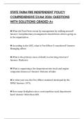 STATE FARM FIRE INDEPENDENT POLICY COMPREHENSIVE EXAM 2026 QUESTIONS WITH SOLUTIONS GRADED A&plus;