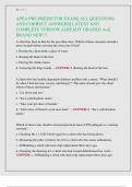 APEA Pre-Predictor Exam Questions & Answers &vert; Nursing Practice Test Guide
