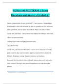 NURS 1160 MIDTERM 2 Exam Questions and Answers Graded A&plus;