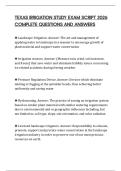 TEXAS IRRIGATION STUDY EXAM SCRIPT 2026 COMPLETE QUESTIONS AND ANSWERS