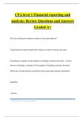 CFA level 1 Financial reporting and analysis&colon; Review Questions and Answers Graded A&plus;