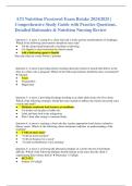 ATI Nutrition Proctored Exam Retake 2024&sol;2025 &vert;  Comprehensive Study Guide with Practice Questions&comma;  Detailed Rationales & Nutrition Nursing Review