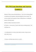 FIN 370 Exam Questions and Answers Graded A&plus;