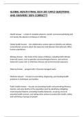 GLOBAL HEALTH FINAL &lpar;GCH 205 GMU&rpar; QUESTIONS AND ANSWERS 100&percnt; CORRECT&excl;&excl;