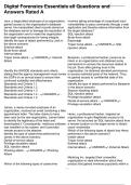 Digital Forensics Essentials all Questions and Answers Rated A