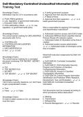 DoD Mandatory Controlled Unclassified Information &lpar;CUI&rpar; Training Test
