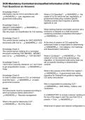 DOD Mandatory Controlled Unclassified Information &lpar;CUI&rpar; Training Test Questions an Answers