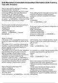 DoD Mandatory Controlled Unclassified Information &lpar;CUI&rpar; Training Test with Answers