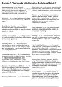 Domain 1 Flashcards with Complete Solutions Rated A