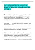 TM111 INTRODUCTION TO COMPUTING 1 EXAM PREP 2026 FULL DETAILED SOLUTIONS GRADED A&plus;
