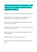 TM111 INTRODUCTION TO COMPUTING 1 TEST BANK 2026 ALL MODULES QUESTIONS AND ANSWERS GRADED A&plus;