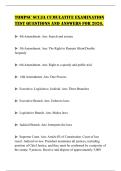 TOMPSC SCCJA CUMULATIVE EXAMINATION TEST QUESTIONS AND ANSWERS FOR 2026&period;