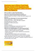 Business Law & Ethics Final Exam Review &lpar;Comm 315&rpar; Questions with 100&percnt; Correct Answers Latest Versions 2025 Top Rated A&plus;