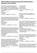 ISC2 Certified In Cybersecurity &lpar;CC&rpar; Practice Exam Questions and Answers