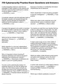 ITS Cybersecurity Practice Exam Questions and Answers