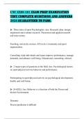 UNC EXSS 181 EXAM PREP EXAMINATION TEST COMPLETE QUESTIONS AND ANSWERS 2026 GUARANTEED TO PASS