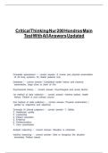CRITICAL THINKING NUR 200 HONDROS MAIN TEST WITH ALL ANSWERS UPDATED