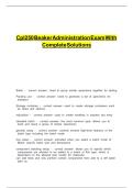 CPL250 BEAKER ADMINISTRATION EXAM WITH COMPLETE SOLUTIONS