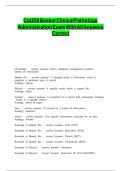 CPL250 BEAKER CLINICAL PATHOLOGY ADMINISTRATION EXAM WITH ALL ANSWERS